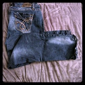 Size 18 distressed jeans
